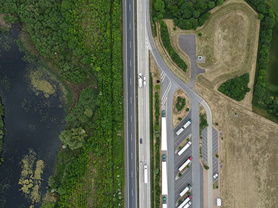 Motorway from above