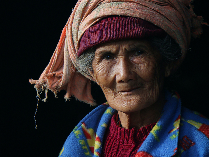 Woman in a doorway, Myanmar