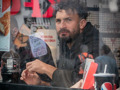 Protest reflections, London