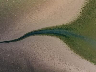 Dried-up lake, France